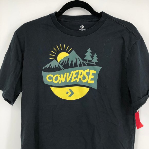 Converse Black & Yellow Classic T-Shirt | Men's Medium - Picture 6 of 6